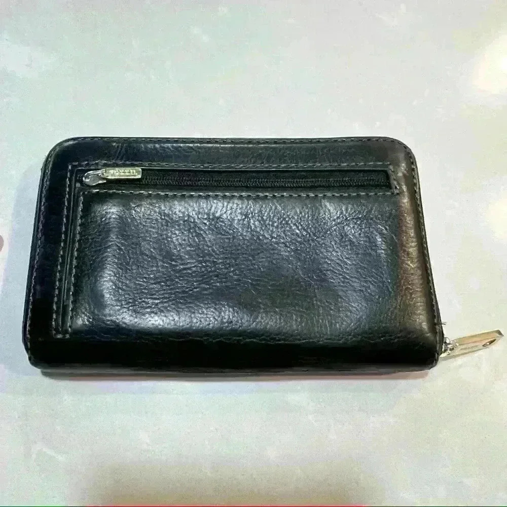 FOSSIL  BLACK LEATHER WALLET - Picture 3 of 12